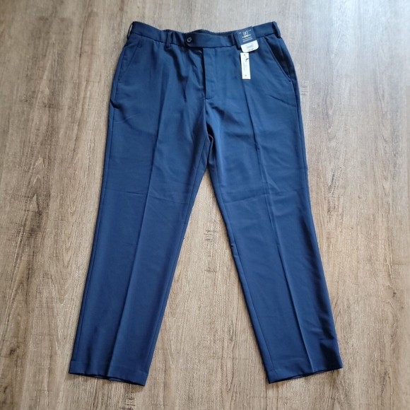 New George Four-Way Stretch Expandable Waist Dress Pants 38W 32L - Picture 1 of 7